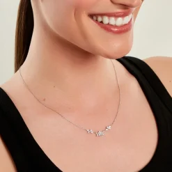 Collier Wanda Argent Blanc Oxyde De Zirconium