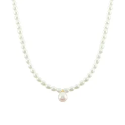 Collier Wilfrid Or Jaune Perle De Culture