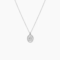 Collier Yahya Argent Blanc