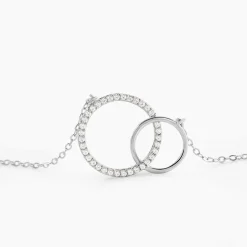 Collier Yalaz Argent Blanc Oxyde De Zirconium