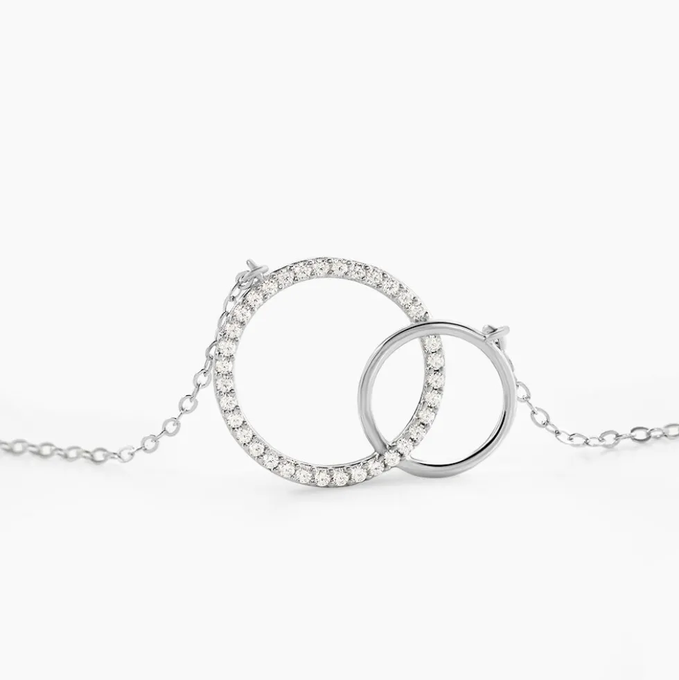 Collier Yalaz Argent Blanc Oxyde De Zirconium