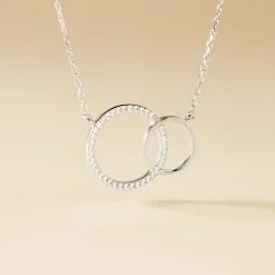 Collier Yalaz Argent Blanc Oxyde De Zirconium