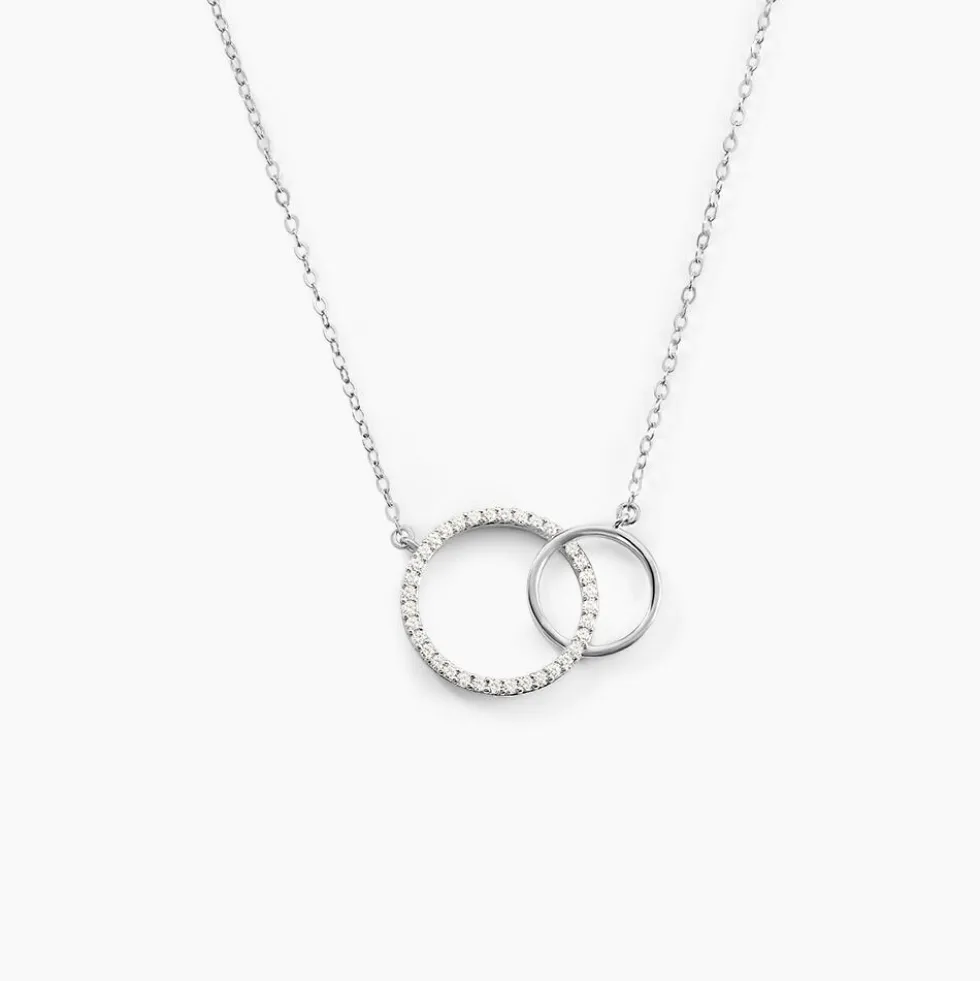 Collier Yalaz Argent Blanc Oxyde De Zirconium