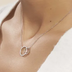 Collier Yalaz Argent Blanc Oxyde De Zirconium