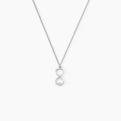 Collier Zayra Argent Blanc Oxyde De Zirconium