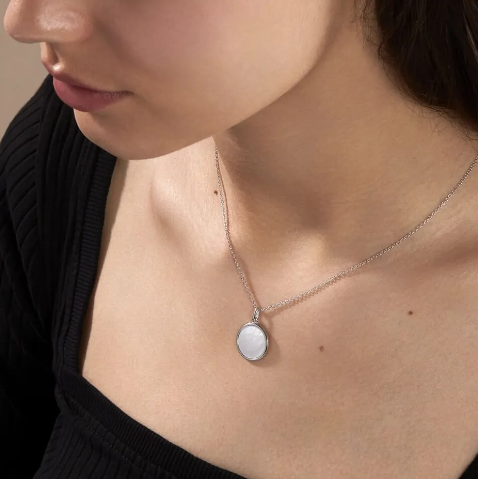 Collier Zealie Argent Blanc Nacre