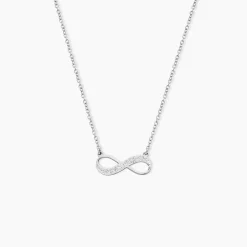 Collier Zelma Argent Blanc