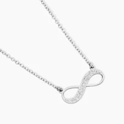 Collier Zelma Argent Blanc