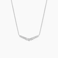 Collier Zuina Argent Blanc Oxyde De Zirconium