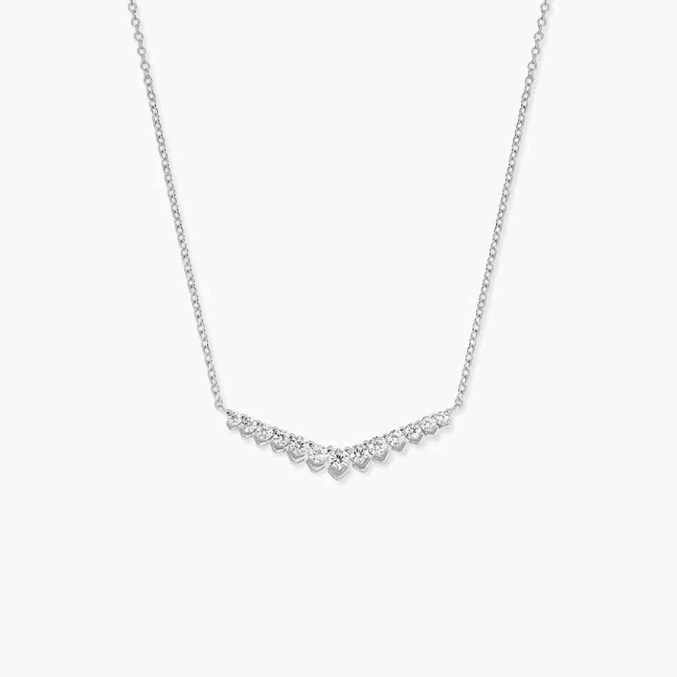Collier Zuina Argent Blanc Oxyde De Zirconium