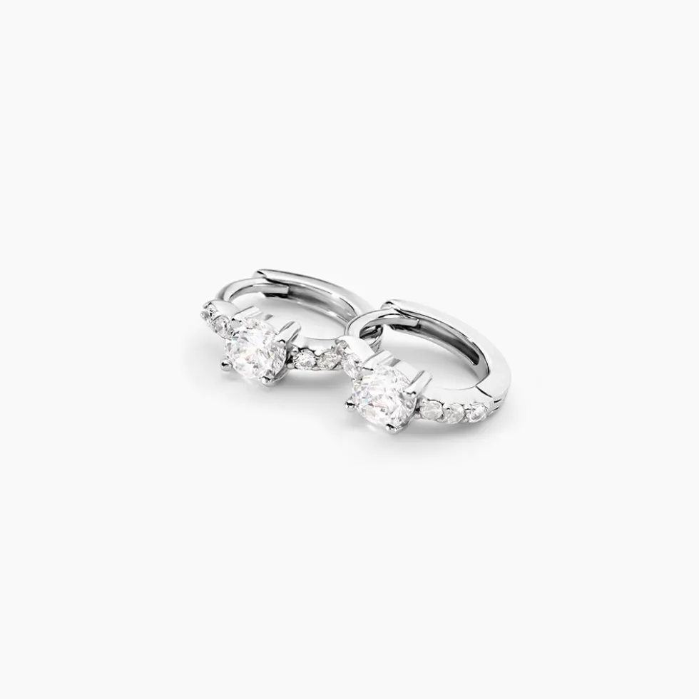 Creoles Argent Blanc Rio Oxydes De Zirconium