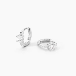 Creoles Argent Blanc Rio Oxydes De Zirconium