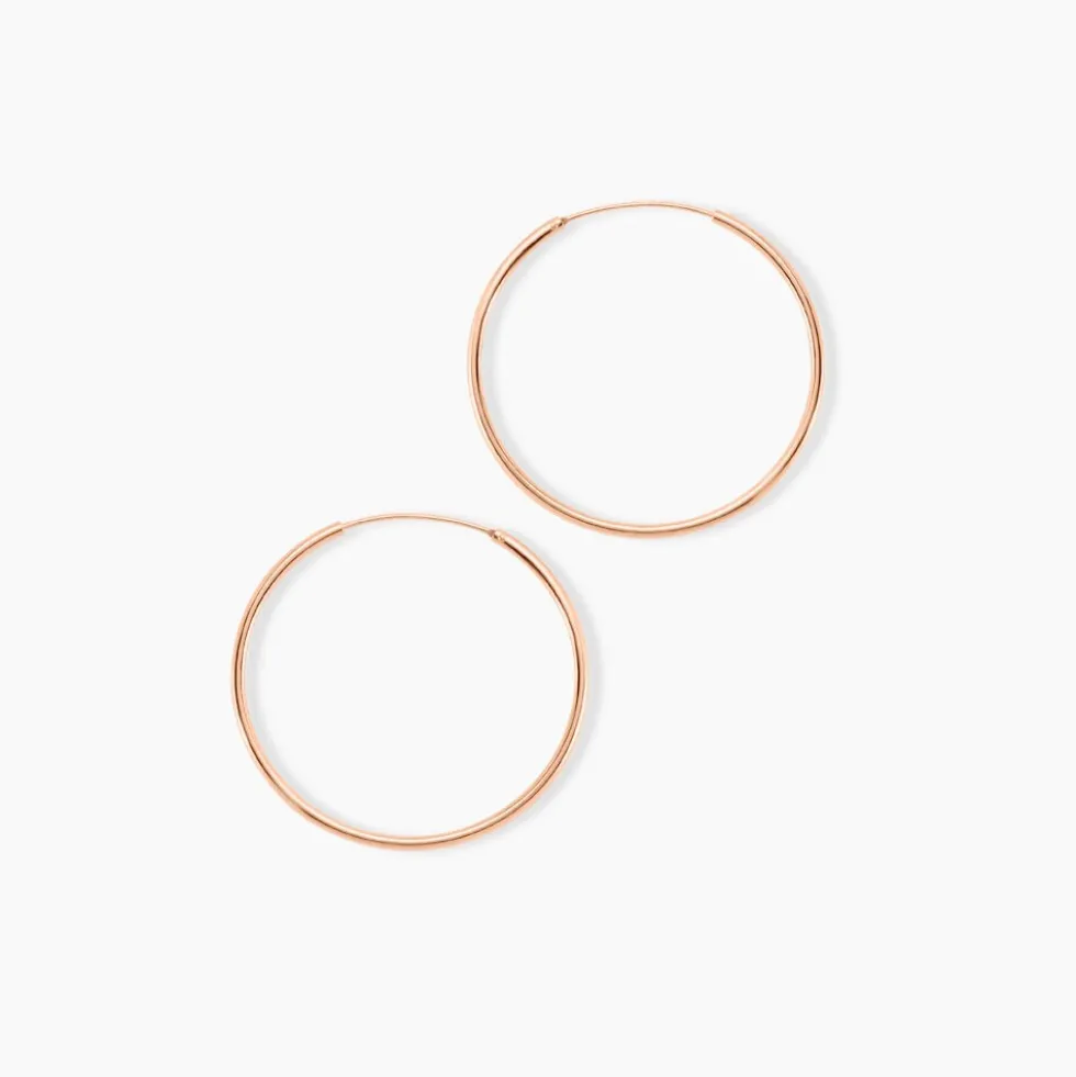 Creoles Argent Rose Olympia