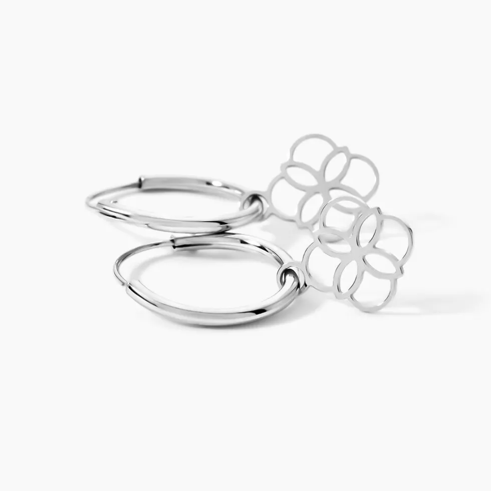 Creoles Elvyn Argent Blanc