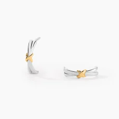 Creoles Loice Or Jaune Argent Blanc
