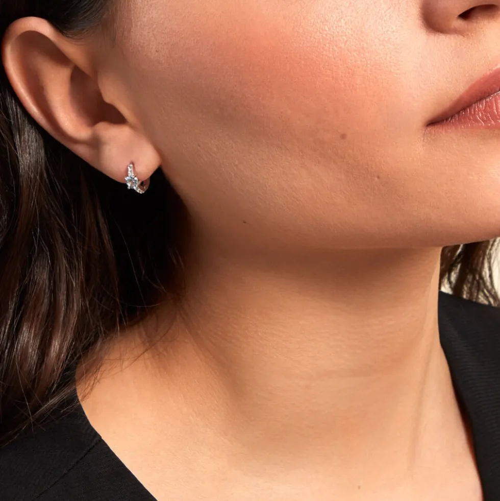 Creoles Rio Argent Blanc Oxyde De Zirconium
