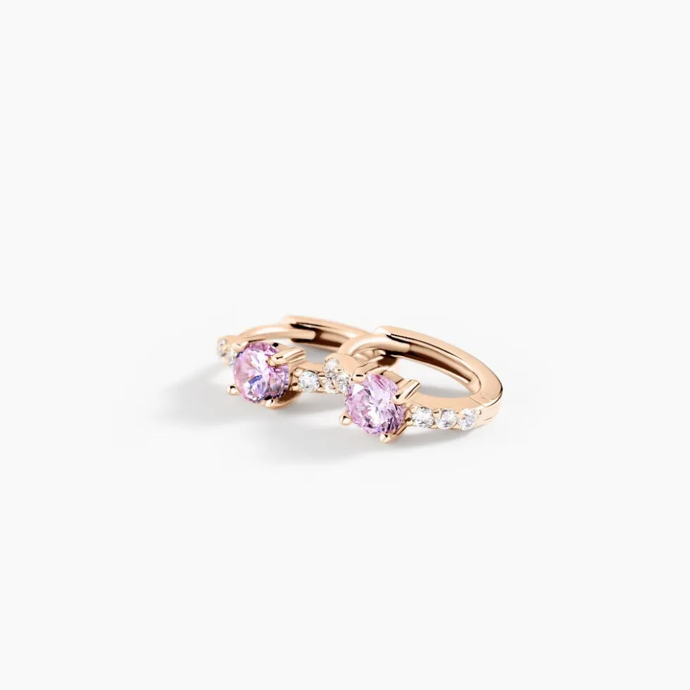 Creoles Rio Argent Rose Oxyde De Zirconium