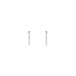 Creoles Argent Blanc Deep In Love Oxyde De Zirconium