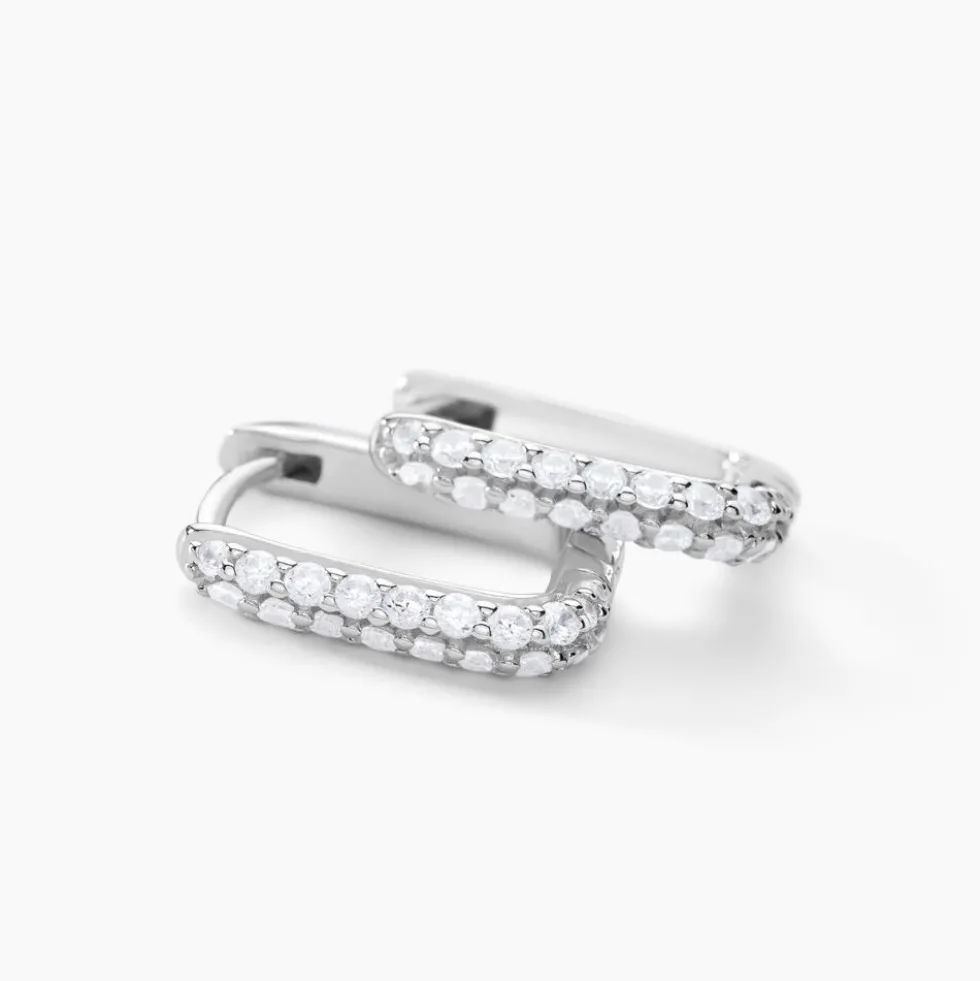 Creoles Rio Argent Blanc Oxyde De Zirconium