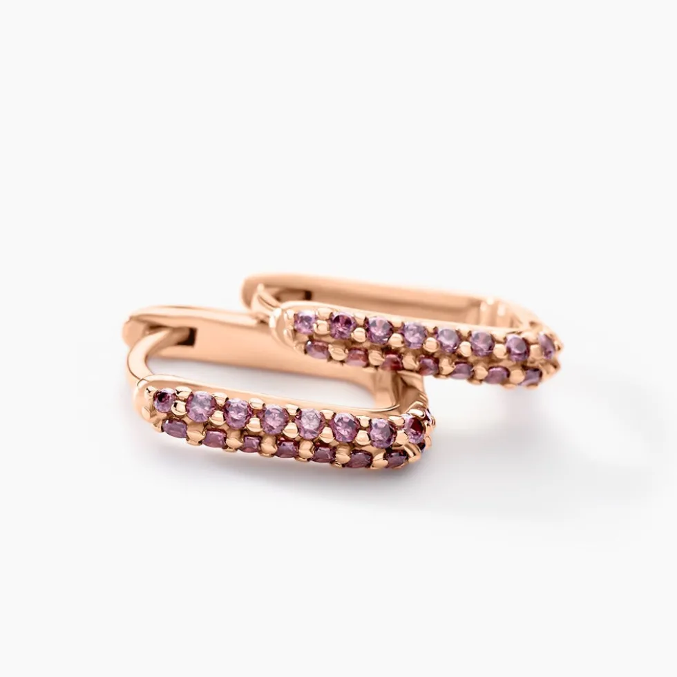 Creoles Rio Argent Rose Oxyde De Zirconium