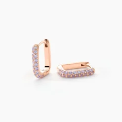 Creoles Rio Argent Rose Oxyde De Zirconium