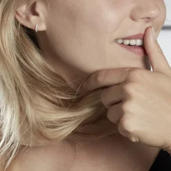 Créoles Andgelina Rondes Or Blanc Oxyde De Zirconium