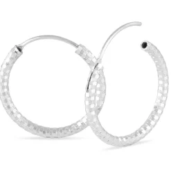 Créoles Argent Blanc Agathe
