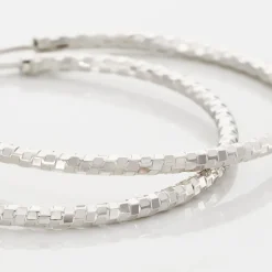 Créoles Argent Blanc Agathe