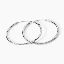 Créoles Argent Blanc Agathe
