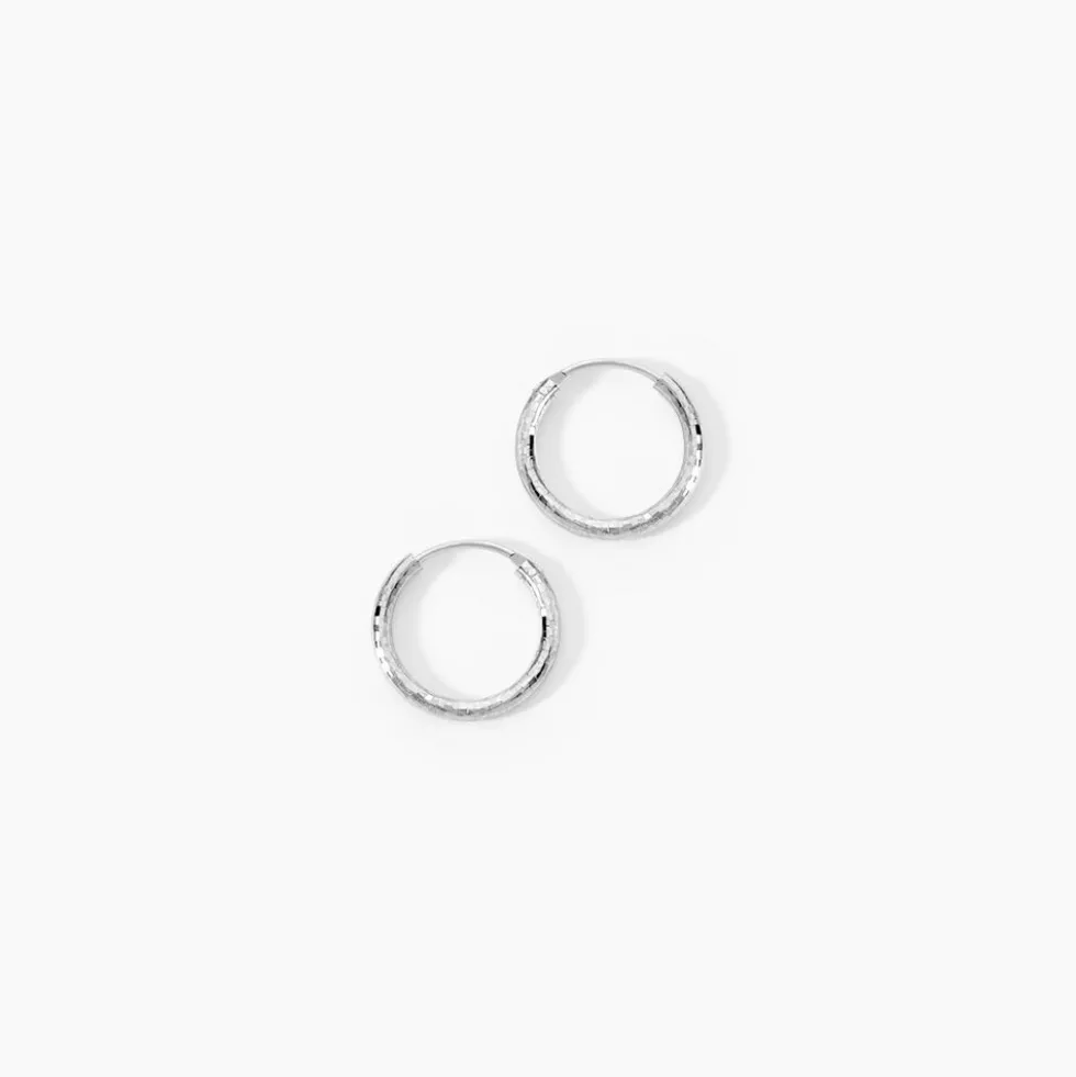 Créoles Argent Blanc Agathe