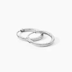 Créoles Argent Blanc Agathe
