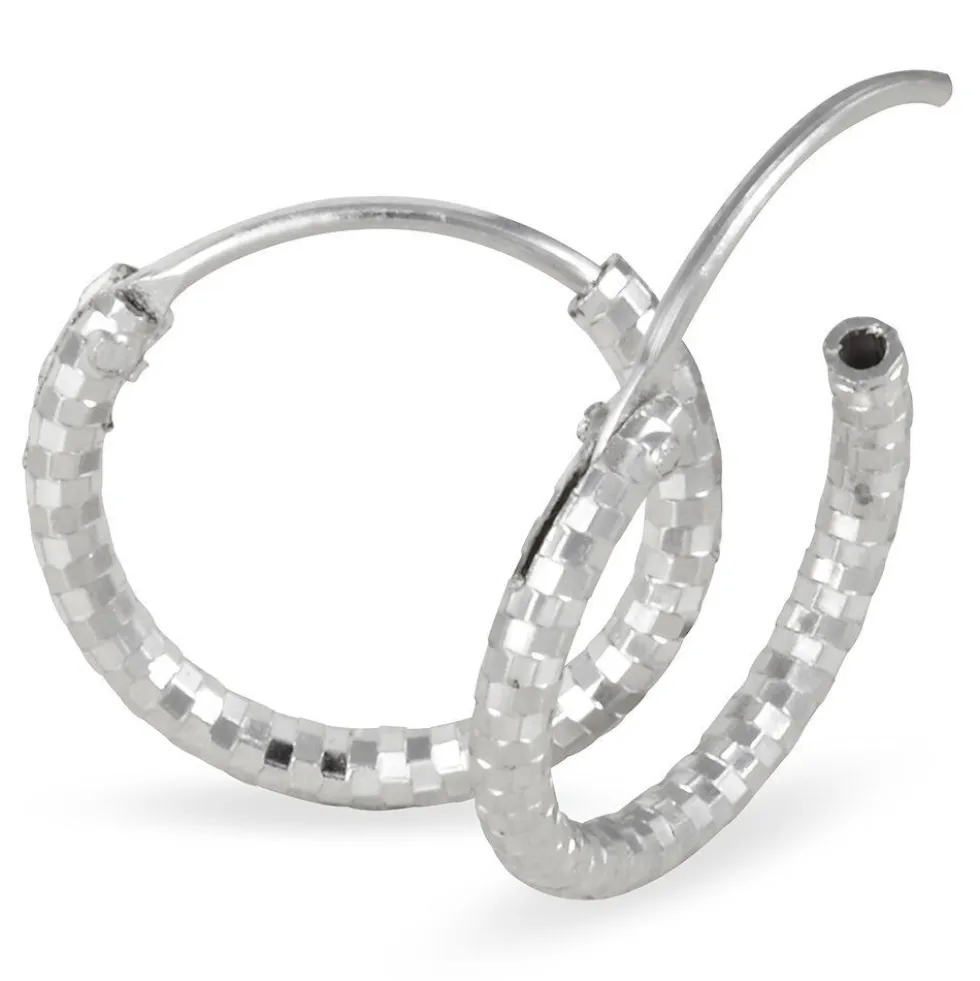 Créoles Argent Blanc Agathe
