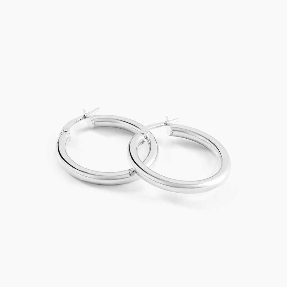 Créoles Argent Blanc Anne