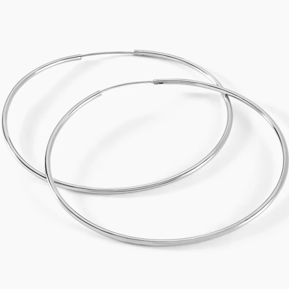 Créoles Argent Blanc Olympia