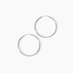 Créoles Argent Blanc Olympia