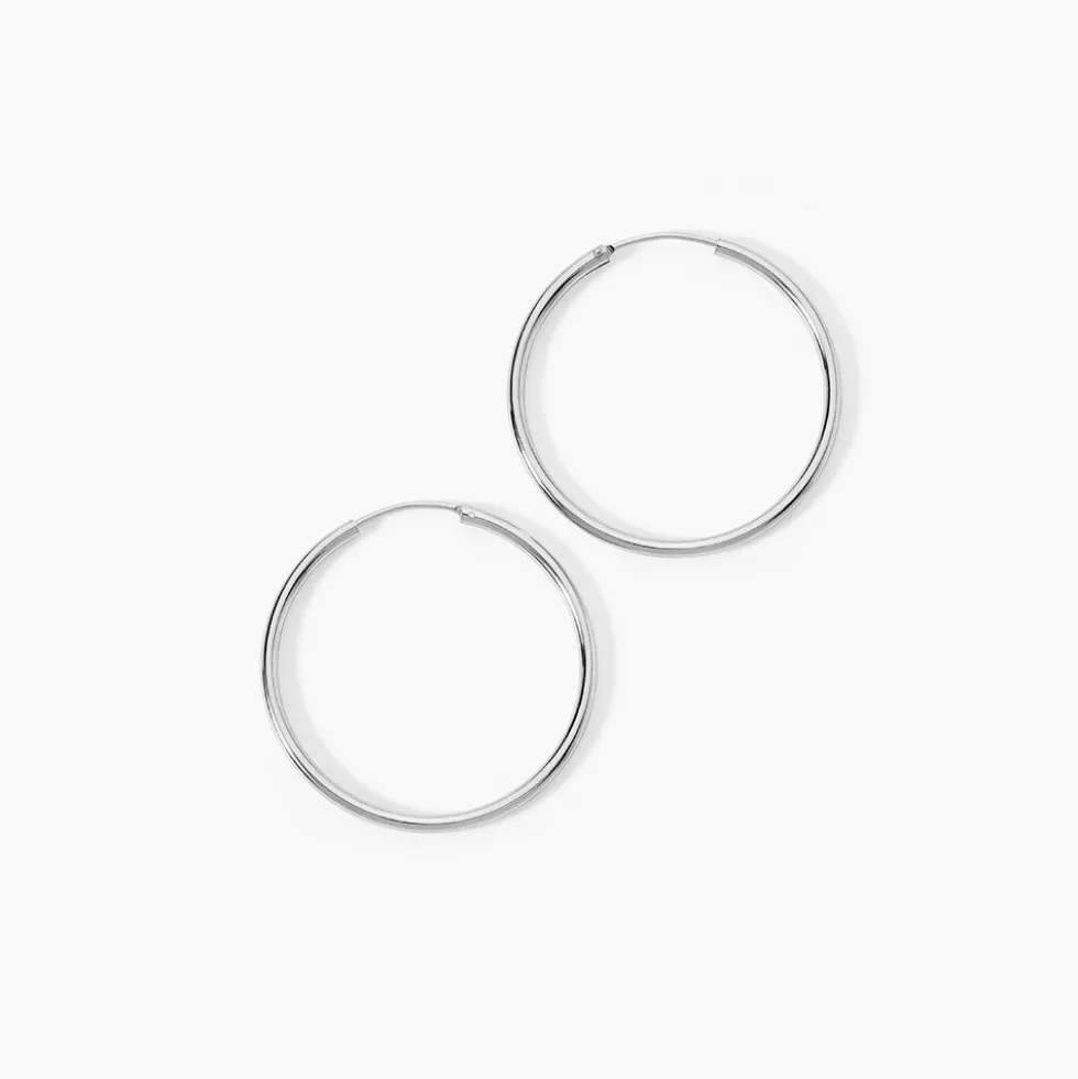 Créoles Argent Blanc Olympia