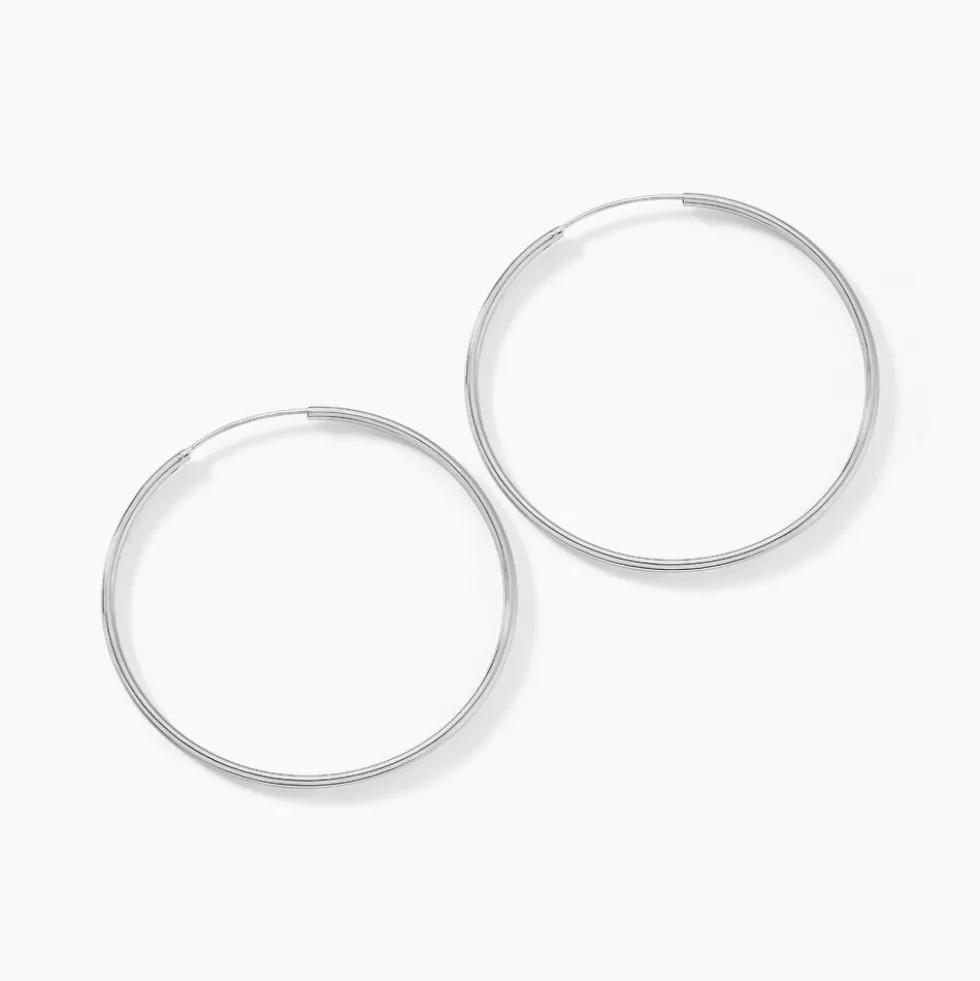 Créoles Argent Blanc Olympia