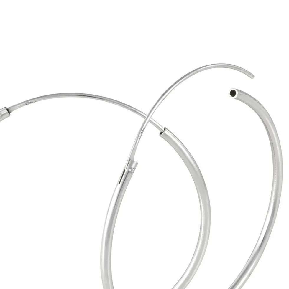 Créoles Argent Blanc Olympia