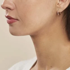 Créoles Argent Rose Agathe