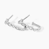 Créoles Astrea Argent Blanc Oxyde De Zirconium