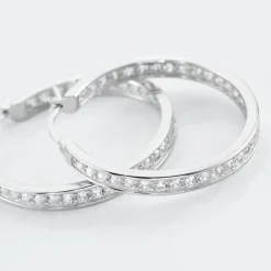 Créoles Django Argent Blanc Oxyde De Zirconium