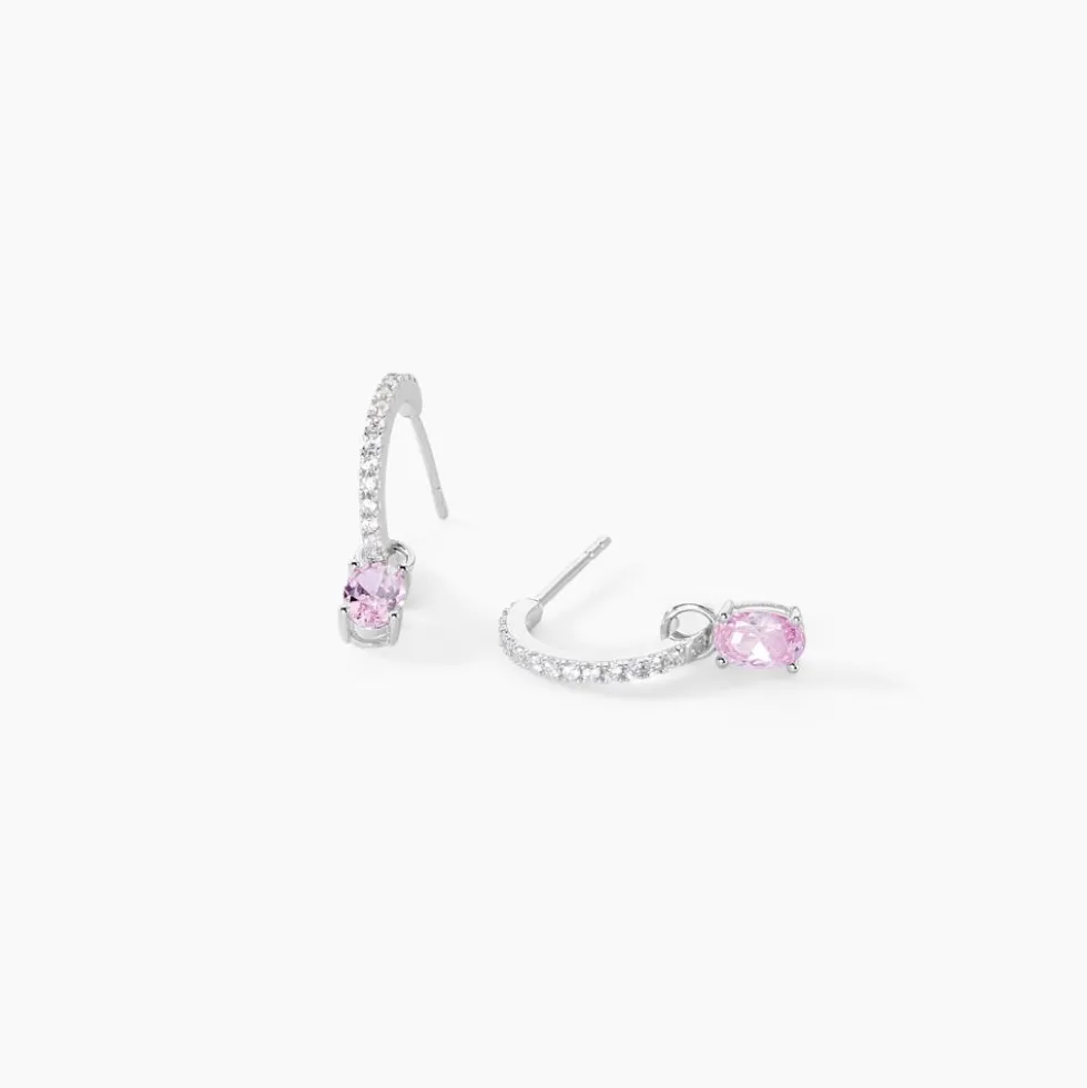 Créoles Evasion Argent Blanc Oxyde De Zirconium