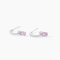 Créoles Evasion Argent Blanc Oxyde De Zirconium