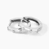 Créoles Gladdie Argent Blanc Oxyde De Zirconium