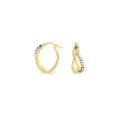 Créoles Hekate Or Jaune Strass