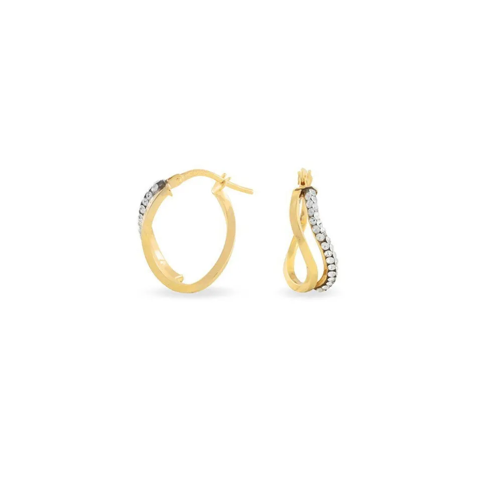 Créoles Hekate Or Jaune Strass