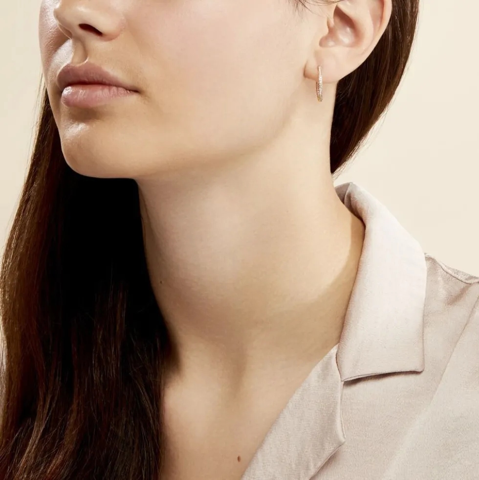 Créoles Karolina Rondes Plaqué Or Jaune Oxyde De Zirconium