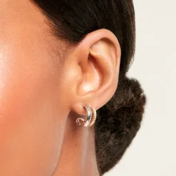 Créoles Lara Argent Bicolore