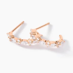 Créoles Naura Argent Rose Oxyde De Zirconium
