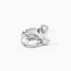 Créoles Querida Argent Blanc Oxyde De Zirconium